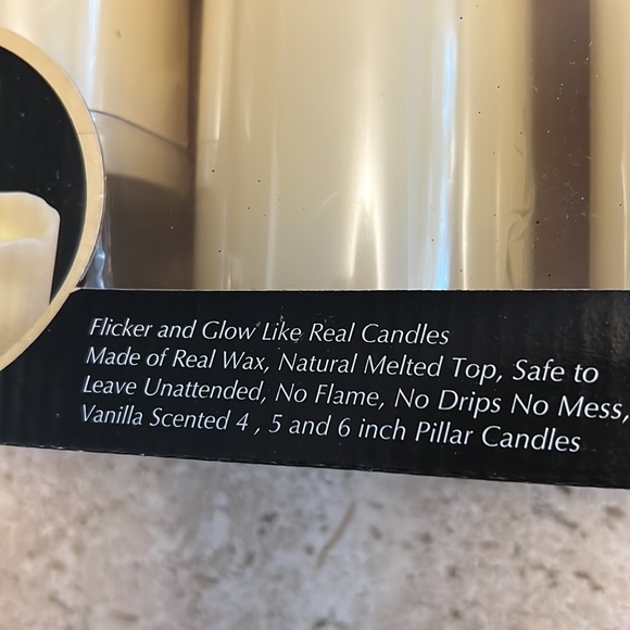 NIB Vanilla Scented Flameless Candles LED Wax Timer - Picture 3 of 5